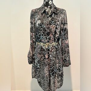 70’s Vintage inspired print shirt dress